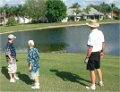 Alligator golf with grandpa